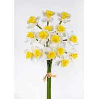 Seidenblumen Roß Narzissenbund Real Touch 50cm ZJ Kunstblumen künstliche