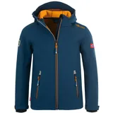 TROLLKIDS Trollfjord Softshelljacke Mystic Blue/Yellow 176