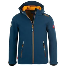 TROLLKIDS Trollfjord Softshelljacke Mystic Blue/Yellow 176