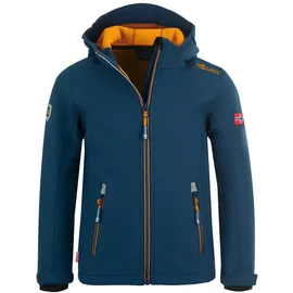 TROLLKIDS Trollfjord Softshelljacke Mystic Blue/Yellow 176