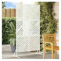 vidaXL Sichtschutz 100 x 180 cm Weiß/Stahl