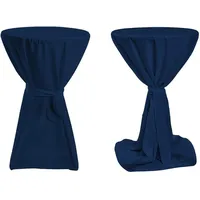 TexDeko Stehtischhusse Premium Blau Ø 60 cm