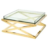 Casa Padrino Luxus Couchtisch Gold 100 x 100 x 46,5 cm