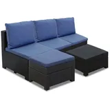 KETER Loungemöbel Set Provence | Kombinationen inkl. Ecke und Kaffeetisch | Kissen in Blau