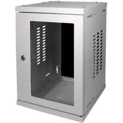 LogiLink Schrank Netzwerkschrank - geeignet für Wandmontage - Hellgrau, RAL 7035