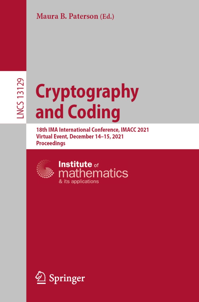 Cryptography And Coding  Kartoniert (TB)