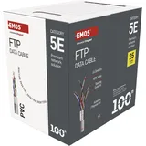 EMOS FTP Netzwerkkabel CAT 5e, 100m, FTP - Gigabit LAN Kabel - geschirmtes Ethernet Kabel - für Innenbereich