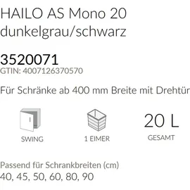 HAILO Mono 20 l Dunkelgrau