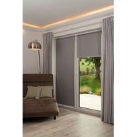 K-HOME K-home® Thermo Springrollo/Mittelzugrollo Grau B50 x H150 cm