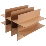 LIFKOME 5 Stück Trennwände aus Papier für Weinkarton mit 12 Fächern 75x75x300mm Wiederverwendbar und Stoßfest für Sichere Weinverpackung im Umzugskarton