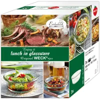 Weck Gourmetgläser 300 ml 3er Karton (Gourmetgläser für Salate