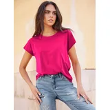 Heine Kurzarmshirt HEINE "Shirt", Damen, Gr. 38, pink, 50% Baumwolle, 50% Modal, unifarben, Rundhals, Shirts