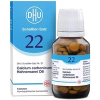 DHU Schüßler-Salz Nr. 22 Calcium carbonicum Hahnemanni D6 – Das Mineralsalz des Calciumstoffwechsels und des Lymphsystems – das Original – umweltfreundlich im Arzneiglas, 200 St. Tabletten