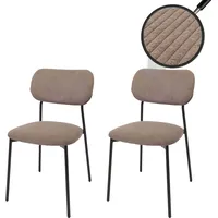 Mendler 2er-Set Esszimmerstuhl HWC-O26, Küchenstuhl Polsterstuhl Stuhl, Cord (330g/m2)