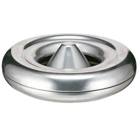Proregal Feuerlöschender Tischaschenbecher aus Aluminium HxØ 6x25cm | Silber