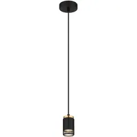 GLOBO Pendellampe Hängelampe Esstischlampe Vintage Wohnzimmerlampe schwarz gold 120