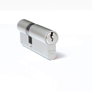 FELGNER Doppel-Zylinder Euro Plus Schließzylinder Profilzylinder Türschloss Sicherheitsschloss für Türen Haustür Wohnungstür - inkl. 3 Bart-Schlüssel | 35-50 mm (50-35 mm) Nickel Matt