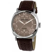 Jacques Lemans Herrenuhr Lugano Lederarmband massiv Edelstahl 1-1943G
