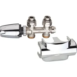 Heimeier Multilux Ventilset Durchgang, inkl.Designline Ver- kleidung+Thermostakopf DX,weiß