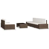 vidaXL Garten-Lounge-Set 6-tlg. braun 3054588