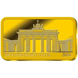 Offizielle Barrenmünzen aus reinstem Feingold - Start "Brandenburger Tor"