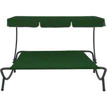 vidaXL Garten-Sonnenliege mit Sonnendach 200 x 173 x 135 cm grün