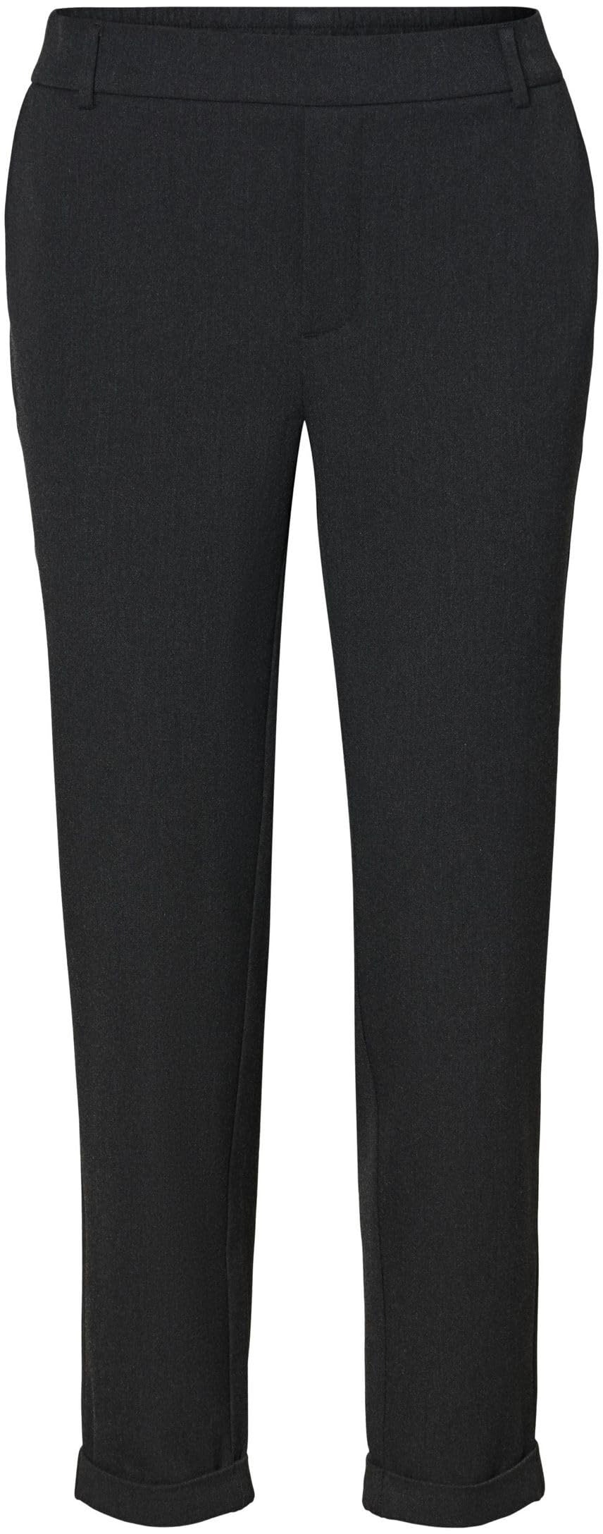 VERO MODA Damen VMMAYA MR Loose SOLID Pant NOOS 10225280, Dark Grey Melange, XL/34