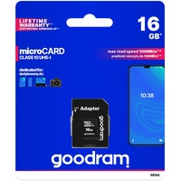 GoodRam microSDHC 16GB Class 10 UHS-I + SD-Adapter