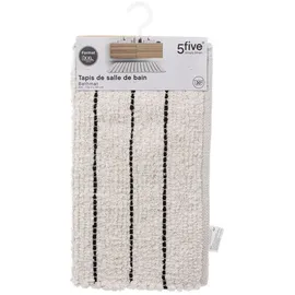5five simply smart 5five - gestreifter mikrofaser-Teppich 50x120cm weiß