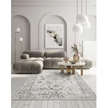 MERINOS Teppich MERINOS "Creation 50112", beige (creme), B:140cm H:10mm L:200cm, Polyester, Teppiche, Teppich, elegant, glänzend, Kurzflor, pflegeleicht, Wohnzimmer