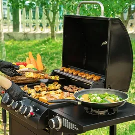Royal Gourmet Gasgrill 3+1 Brenner schwarz