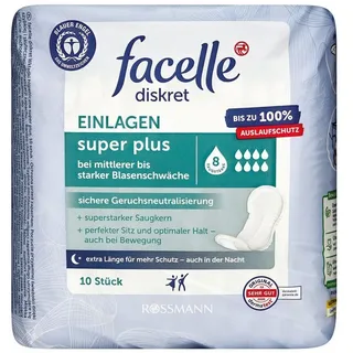 facelle Inkontinenz-Einlage super plus, 8, 10-St., Saugstärke 8