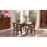 JVmoebel Esstisch Ausziehbarer Holztisch in elegantem Braun mit Art Deco Flair (Packung, 1-St., Tisch), Made in Italy braun