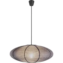 NORDLUX Pendelleuchte "Villo Lampenschirm ohne Pendel/Fassung", grau, Ø 60,00cm H: 24,00cm, Lampen, Natürliches Material, Retro-Design, Bietet ein weiches, diffuses Licht