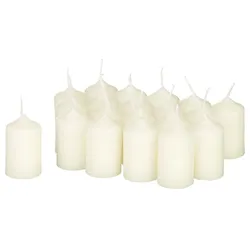 METRO Professional Stumpenkerzen, Paraffin, Ø 3.8 x 7 cm, Leuchtdauer von 7 Stunden, elfenbein, 20 Stück