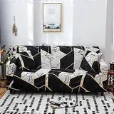 Stretch-sofabezug, Bedruckter Couchbezug, Sesselbezug Für Polstersofas, Elastischer Universal-möbelschutz Mit 2 Kissenbezügen, Katzensicher