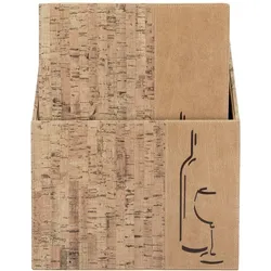 Securit® Design-Lederstil-Menühüllen in Box (1 Doppelinsert, zeigt 4xA4) - 10er Set A4-Weinhüllen