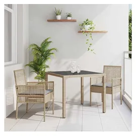 vidaXL Garten Essgruppe 3-tlg. Beige