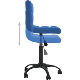vidaXL Bürostuhl Drehbar Samt Blau