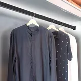 Schwarze Kleiderstange aus Metall für Zuhause/Bekleidungsgeschäft, H-Form, 160 cm, Kleiderstange, verdickt und langlebig, 40 cm, 69 cm, 80 cm, 140 cm, 150 cm, 180 cm, Größen erhältlich