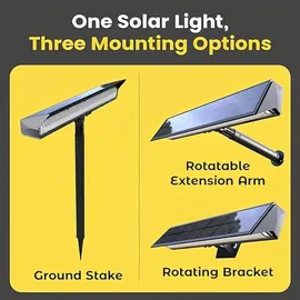solarsys Solarleuchte schwarz 400 Lumen wetterfest inkl. Dämmerungssensor