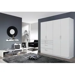 Kleiderschrank RAUCH "Harburg Drehtürenschrank Schlafzimmerschrank mit viel Stauraum", weiß, B:181cm H:197cm T:54cm, Schränke, Bestseller Schrank Garderobe im Schlafzimmer