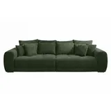 luma-home Big-Sofa Cordstoff 3-Sitzer Grün