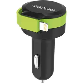 Realpower 257637 USB Ladestation USB Schwarz, Grün