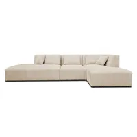 Best Mobilier Lisa Design Victoire Ecksofa rechts, 5-Sitzer aus Cord Beige