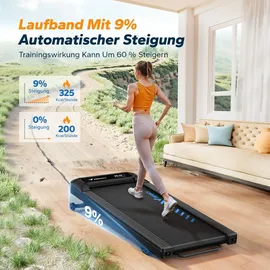 Merach – Elektrisches Laufband tragbar – bürstenlos, Untertisch-Walking Pad mit Fernbedienung, lcd & Kinomap,
