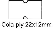 Etiketten Cola-ply 22x12mm weiß ablösbarer Kleber