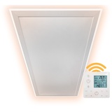 Heidenfeld Home & Living Heidenfeld Infrarot-Deckenheizung HF-HP500 mit Licht, 390-800Watt, 3-20m2, Fernbedienung, LED-Rahmen (800 Watt, Warmweiß)