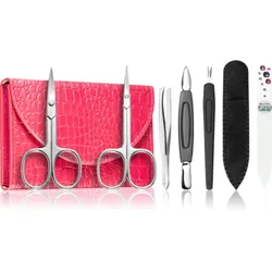 DuKaS Premium Line Solingen 214 Maniküre-Set + Etui Pink