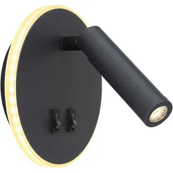 LED Wand Leuchte Wohn Zimmer Lese Spot verstellbar Wand Strahler schwarz graphit